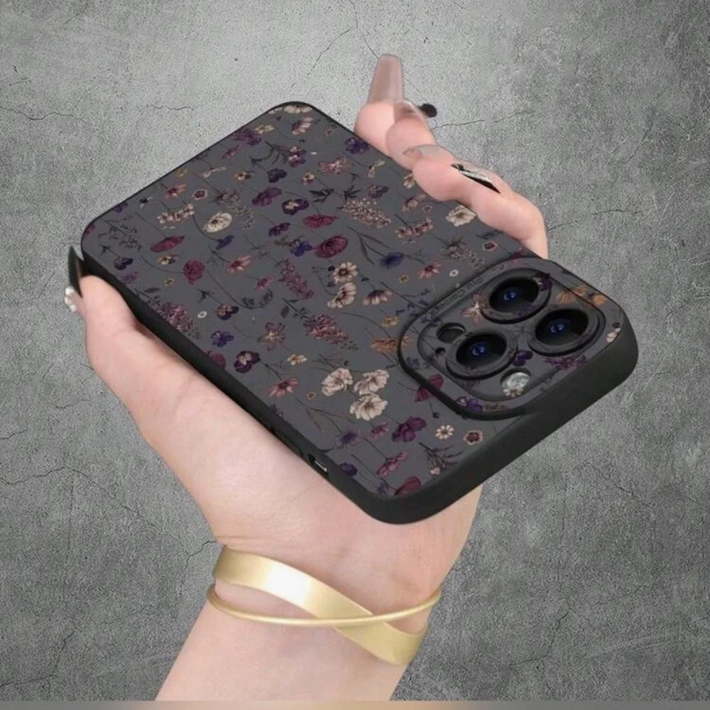 iPhone 12 Pro Max - Elegant Floral Gray Phone Case